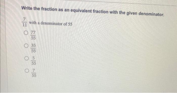 7 13 and 5 11 are equivalent fraction