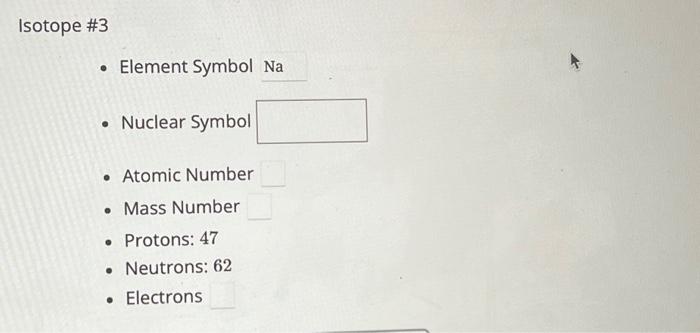 element symbol atomic number mass number protons neutrons electrons chart