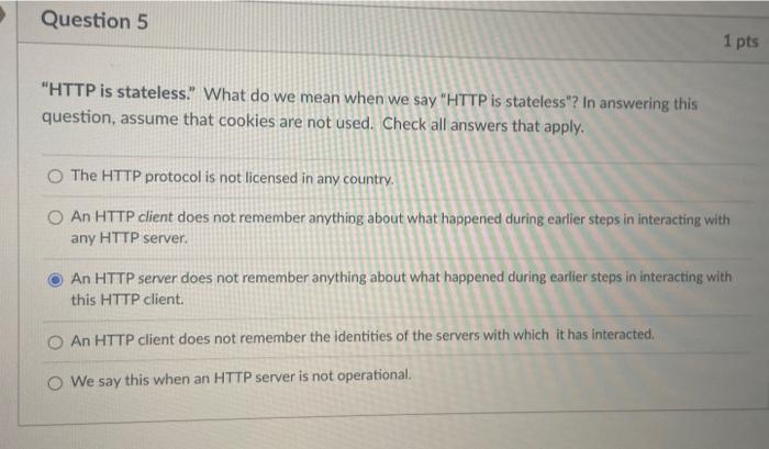 http stateful or stateless