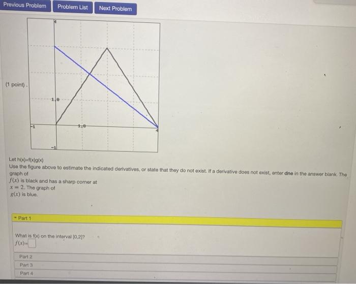 Solved Previous Problem Probler List Next Problem (1 point) | Chegg.com