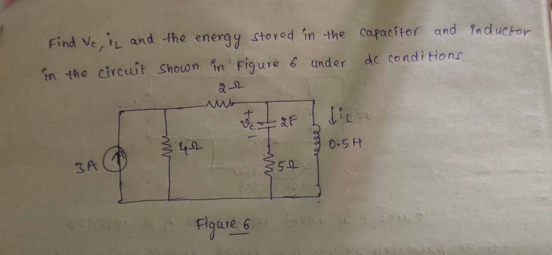 Solved Find Ve, il and the energy stored in the capacitor | Chegg.com