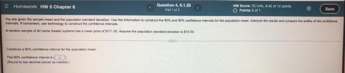 Solved Homework: HW 6 Chapter 6 You Are Given The Sample | Chegg.com