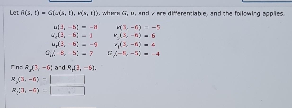 Solved Let R S T G U S T V S T Where G U And V Are