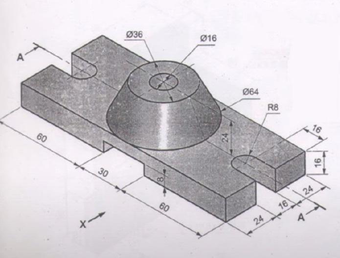 Solved draw the top view, right view, side view. three views | Chegg.com