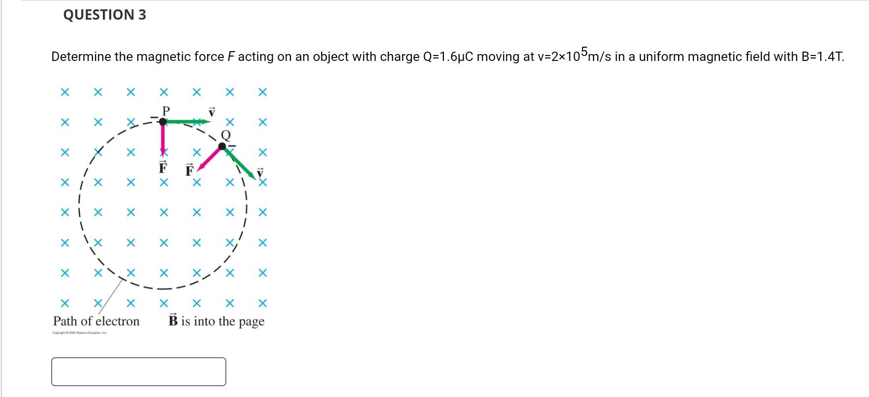 Solved Determine the magnetic force F acting on an object | Chegg.com