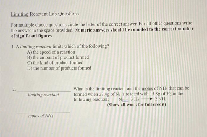 Solved Read the Lab 10-Limiting Reactant - Concepts document | Chegg.com