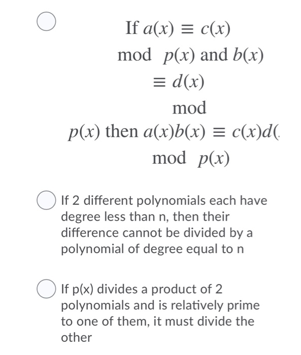 Solved Which Of The Following Statements Is A Key Ingredi Chegg Com