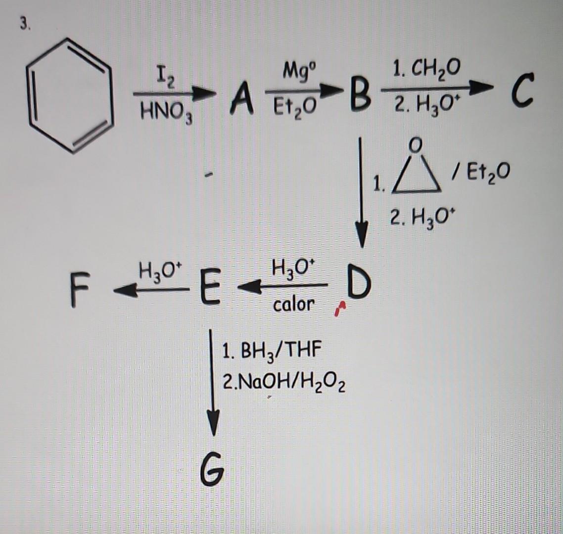 Solved Determine The Structure A B C D E F And G | Chegg.com