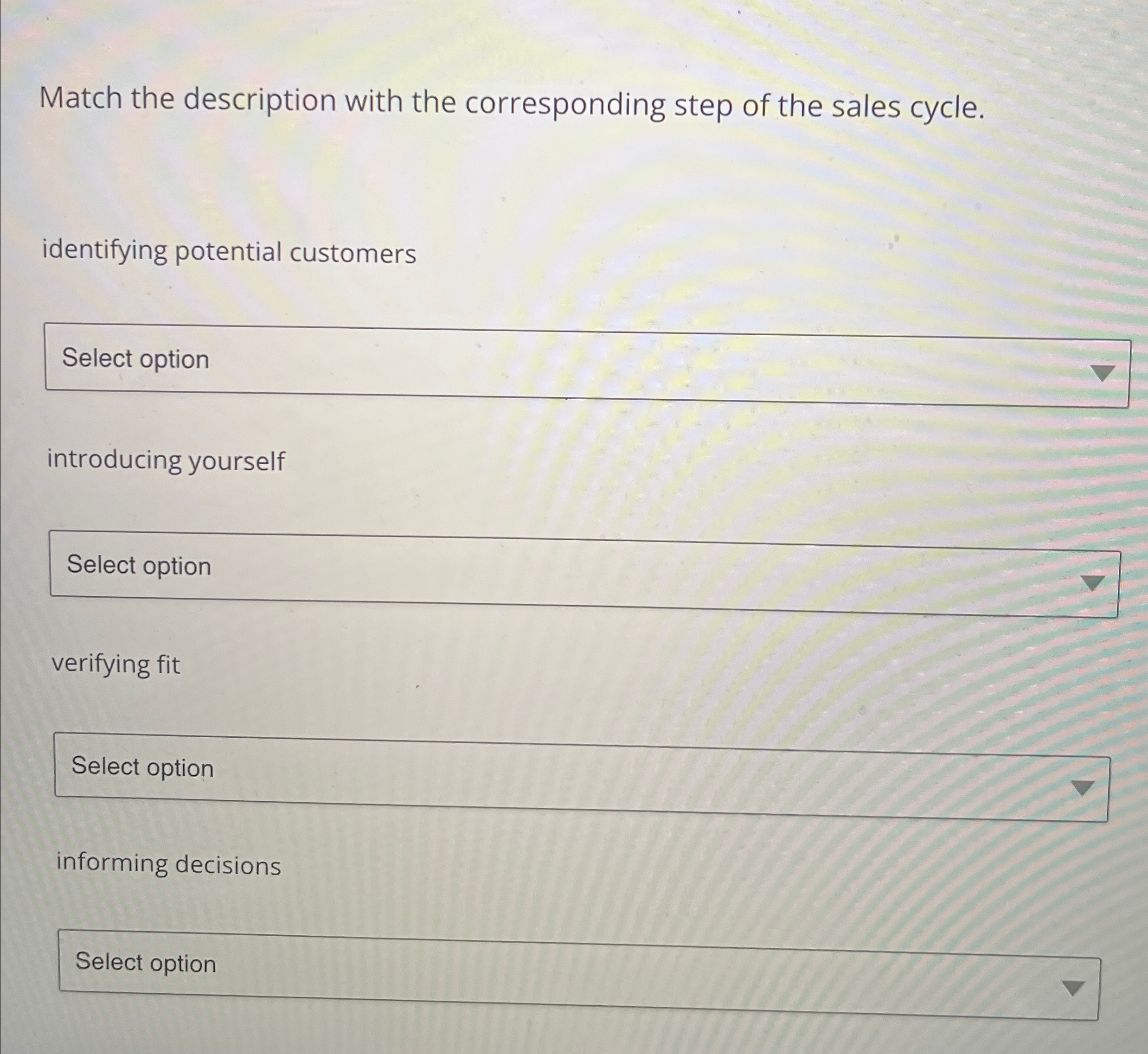 Solved Match the description with the corresponding step of | Chegg.com