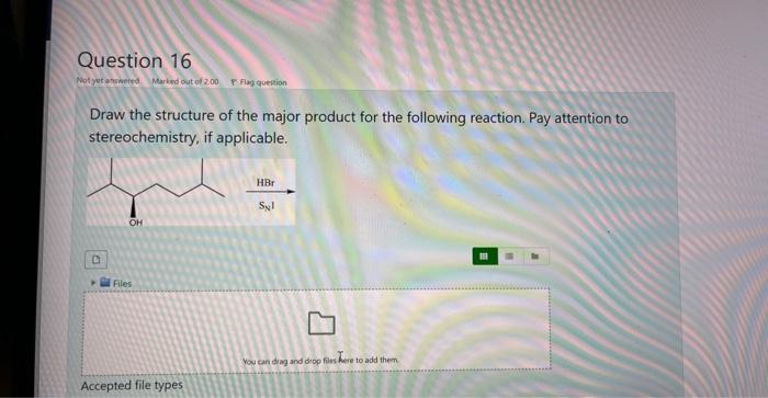 Solved Draw the structure of the major product for the | Chegg.com