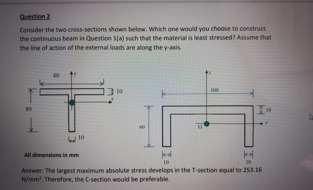 Solved Question 2 Consider The Two Cross-sections Shown | Chegg.com