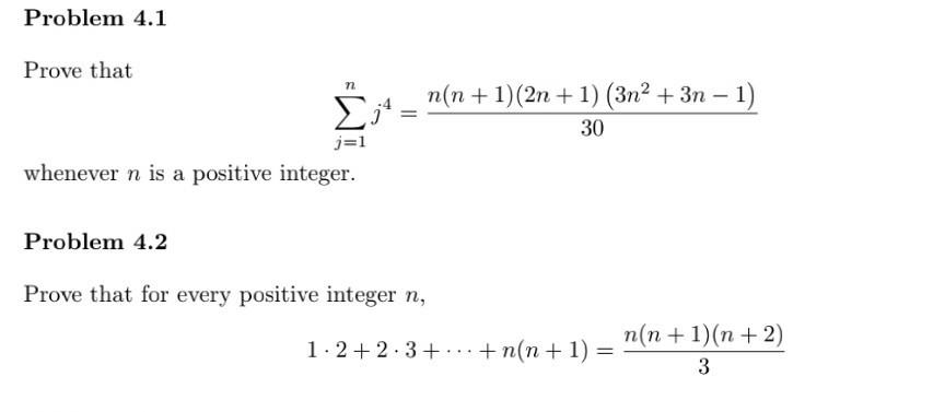 Solved Problem 4 1 Prove That N N N 1 2n 1 3n2 3n Chegg Com