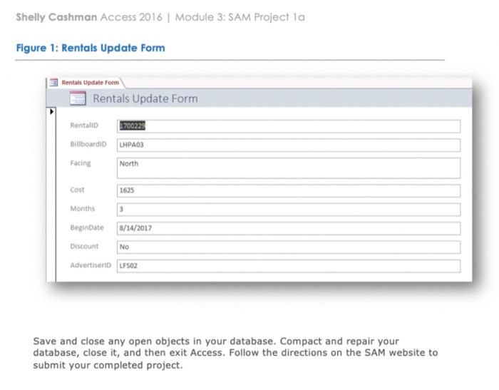 Solved i need help with Shelly Cashman Access Model 3