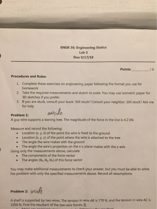 Solved Problem 1using Only The Measurements Above Calcu