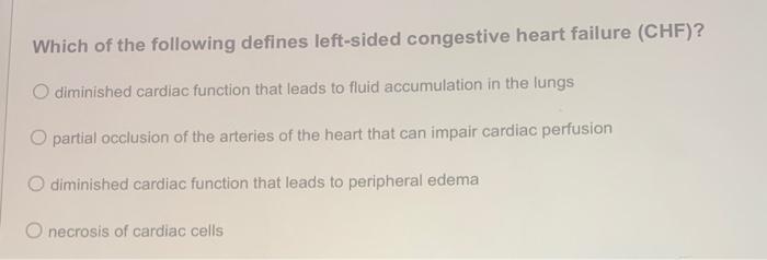 Solved Dyspnea upon exertion, orthopnea, basal rales and | Chegg.com
