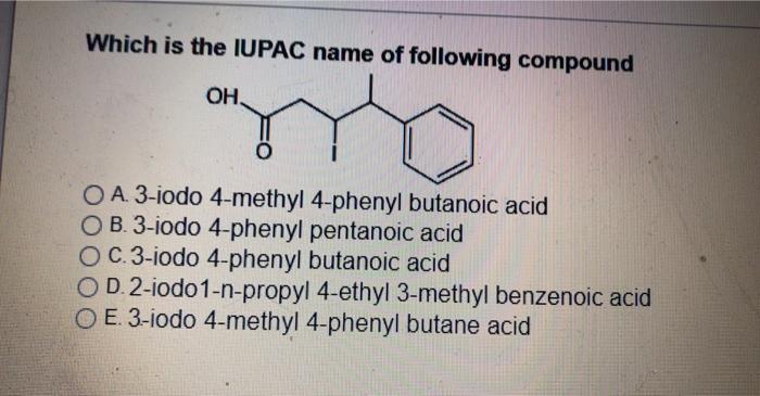 Solved Which is the IUPAC name of following compound ОН. art | Chegg.com