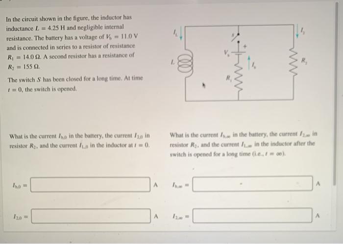 Solved In The Circuit Shown In The Figure, The Inductor Has | Chegg.com