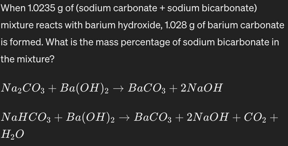 BaCO<sub>3</sub> NaHCO<sub>3</sub>: Ứng Dụng và Phản Ứng Hóa Học Đáng Chú Ý