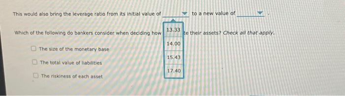 Solved 9 Bank Leverage Use The Information Given In Upper