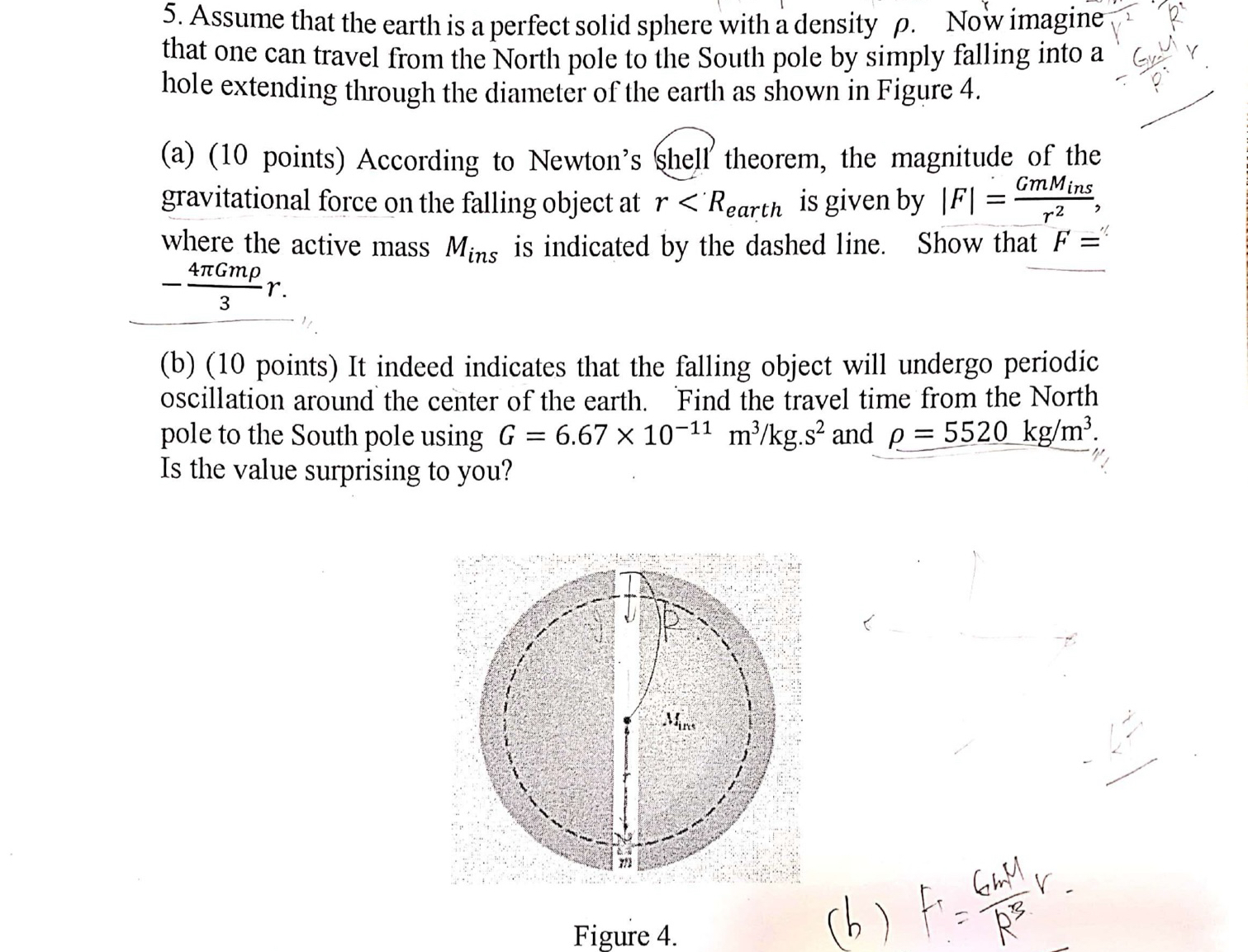 Solved Assume that the earth is a perfect solid sphere with | Chegg.com