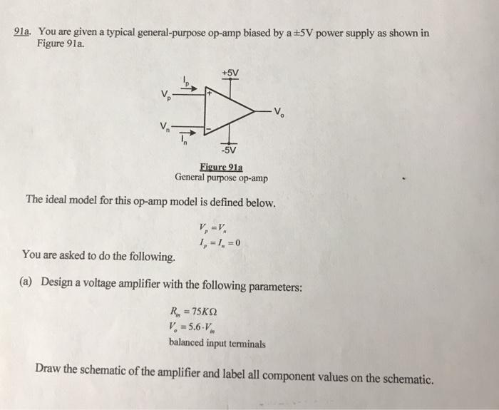 Solved 91a. You are given a typical general-purpose op-amp | Chegg.com