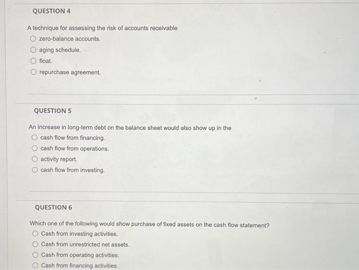 Solved A technique for assessing the risk of accounts | Chegg.com
