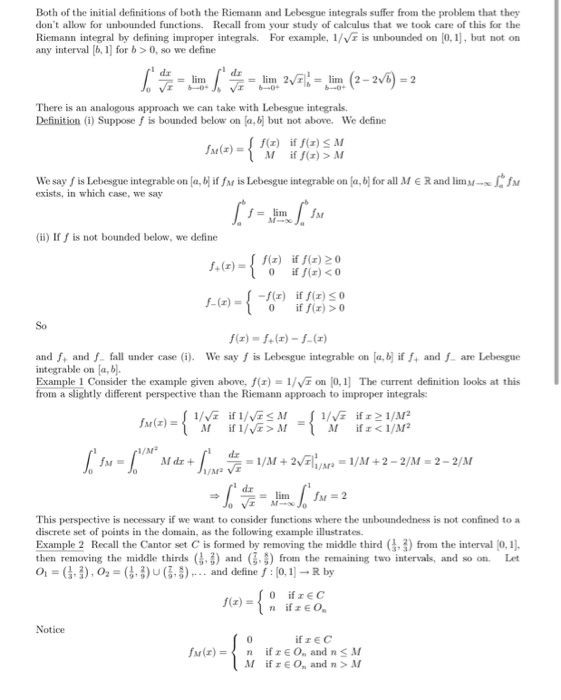 Solved Both of the initial definitions of both the Riemann | Chegg.com