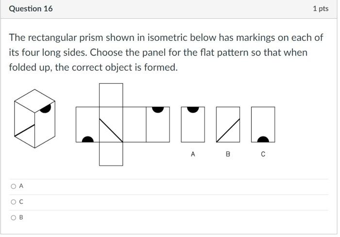 Solved The rectangular prism shown in isometric below has | Chegg.com