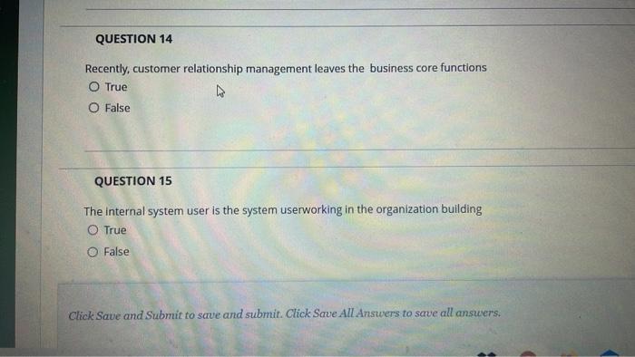 Solved QUESTION 14 Recently, Customer Relationship | Chegg.com