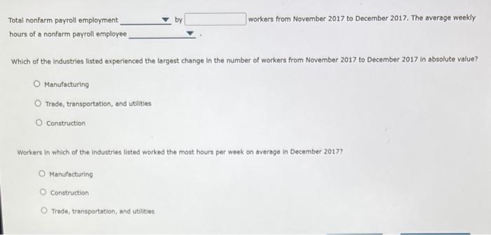 Solved The Following Table Contains Some Employment