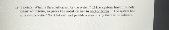Solved (2) (10 Points Total) Consider the system of linear | Chegg.com