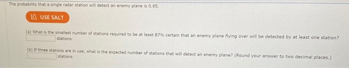 Solved The probability that a single radar station will | Chegg.com