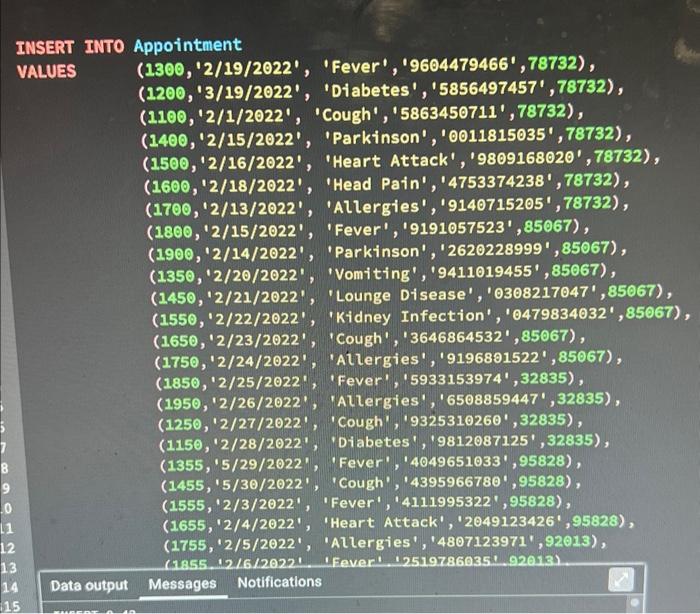 Solved You need to show the code for each sql queryI will | Chegg.com