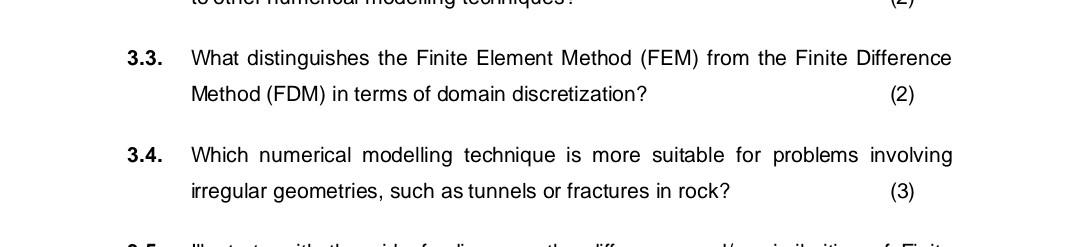 Solved 3 What Distinguishes The Finite Element Method Fem Chegg Solved 3 What Distinguishes The Finite Element Method Fem Chegg