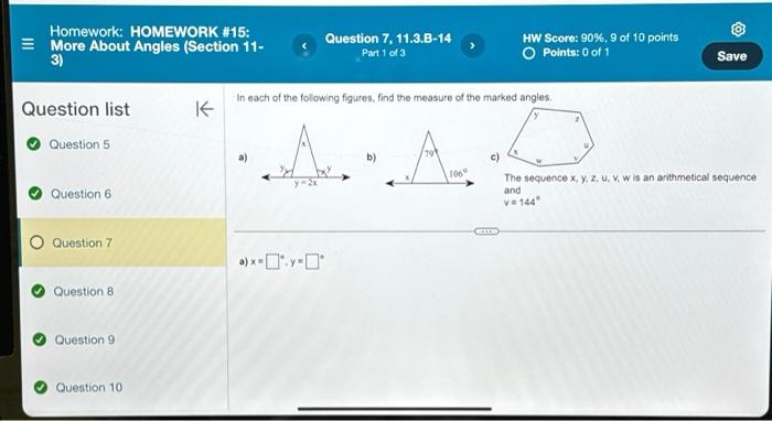 Solved Homework: HOMEWORK #15: More About Angles (Section | Chegg.com