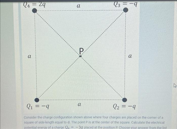 Solved Consider the charge configuration shown above where | Chegg.com