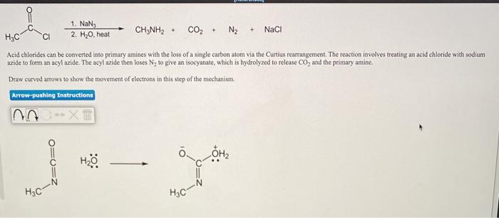 Solved 1. NaN CH3NH2 + CO2 N2 NaCl HEC 2. H20, heat Acid | Chegg.com