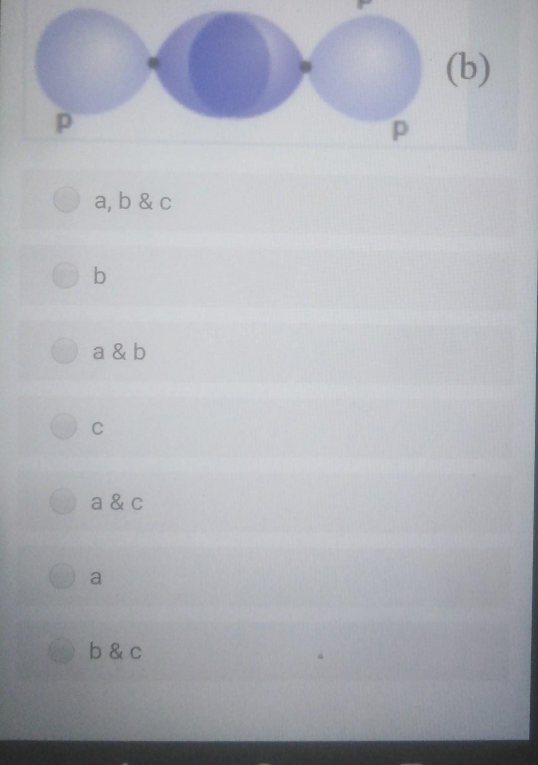 Solved 5 which of the following orbital overlap in the | Chegg.com