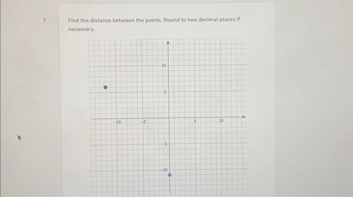 Solved Find the distance between the points. Round to two | Chegg.com