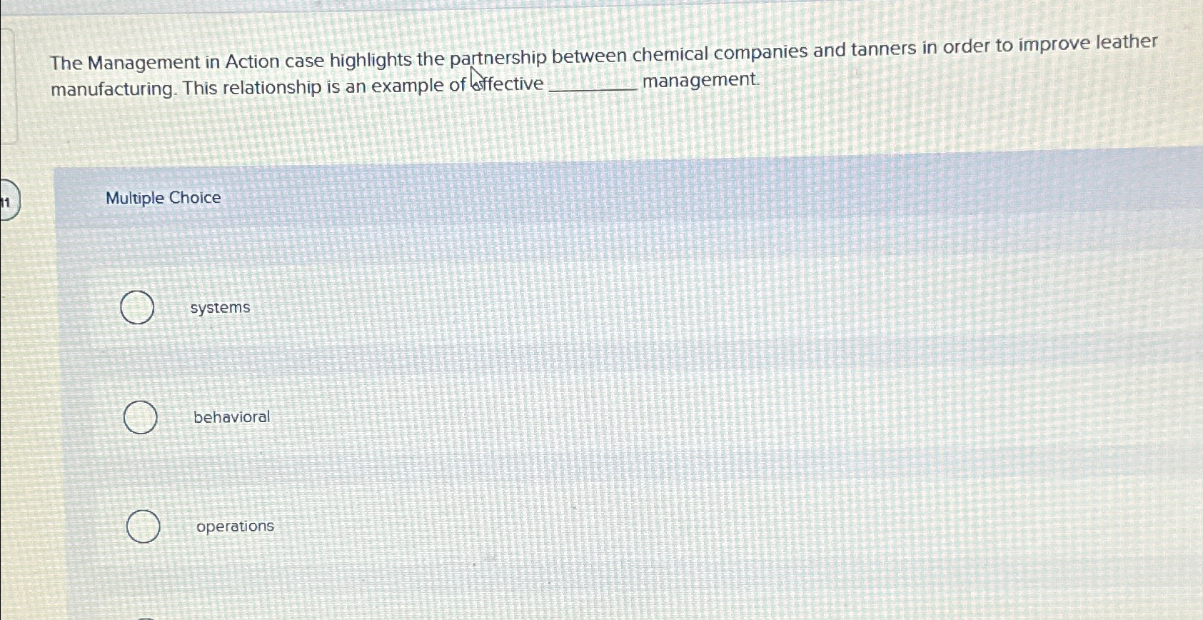 Solved The Management in Action case highlights the | Chegg.com