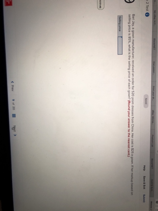 Solved My eBay Act. BlazerNET Discussion. Print your sh. | Chegg.com
