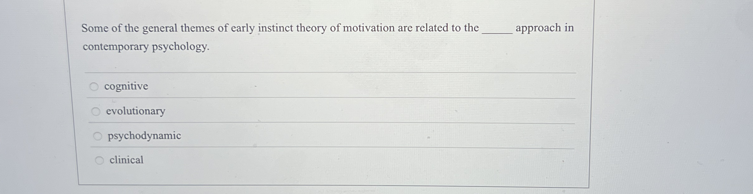Solved Some of the general themes of early instinct theory | Chegg.com