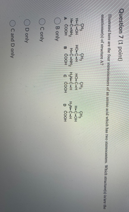 Solved Question 5 (1 point) Which of the following is the | Chegg.com