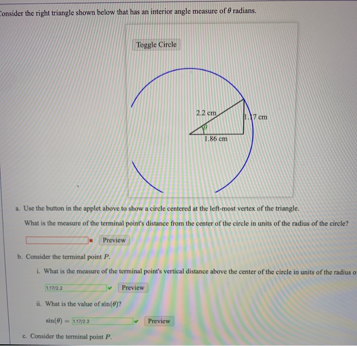 Solved Consider the right triangle shown below that has an | Chegg.com