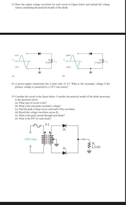 Solved 10- Determine Whether Each Silicon Diode In The | Chegg.com