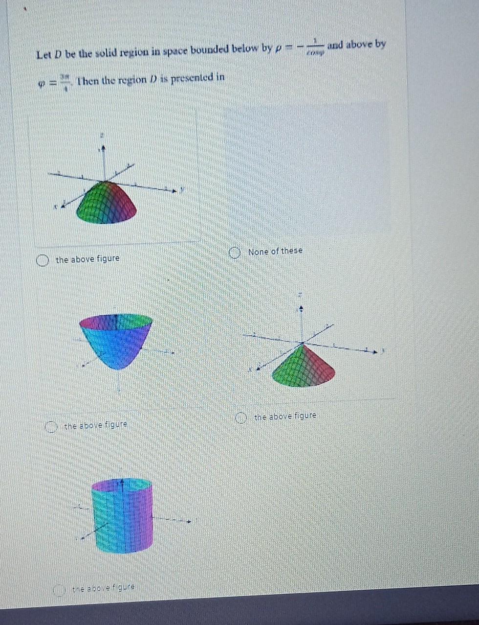 Solved and above by CON Let D be the solid region in space | Chegg.com
