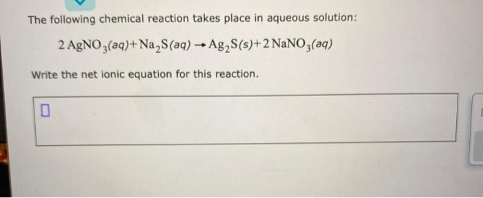 Solved The following chemical reaction takes place in | Chegg.com