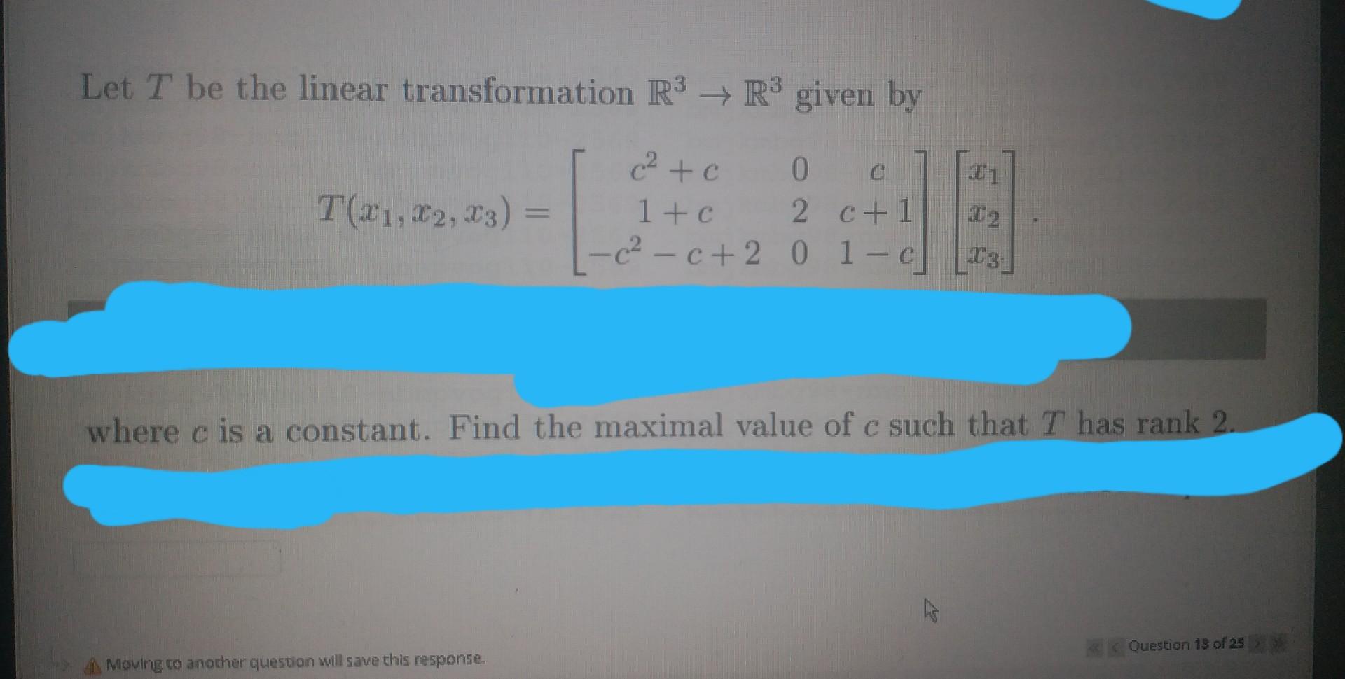 Solved Let T Be The Linear Transformation R3 R3 Given By C²