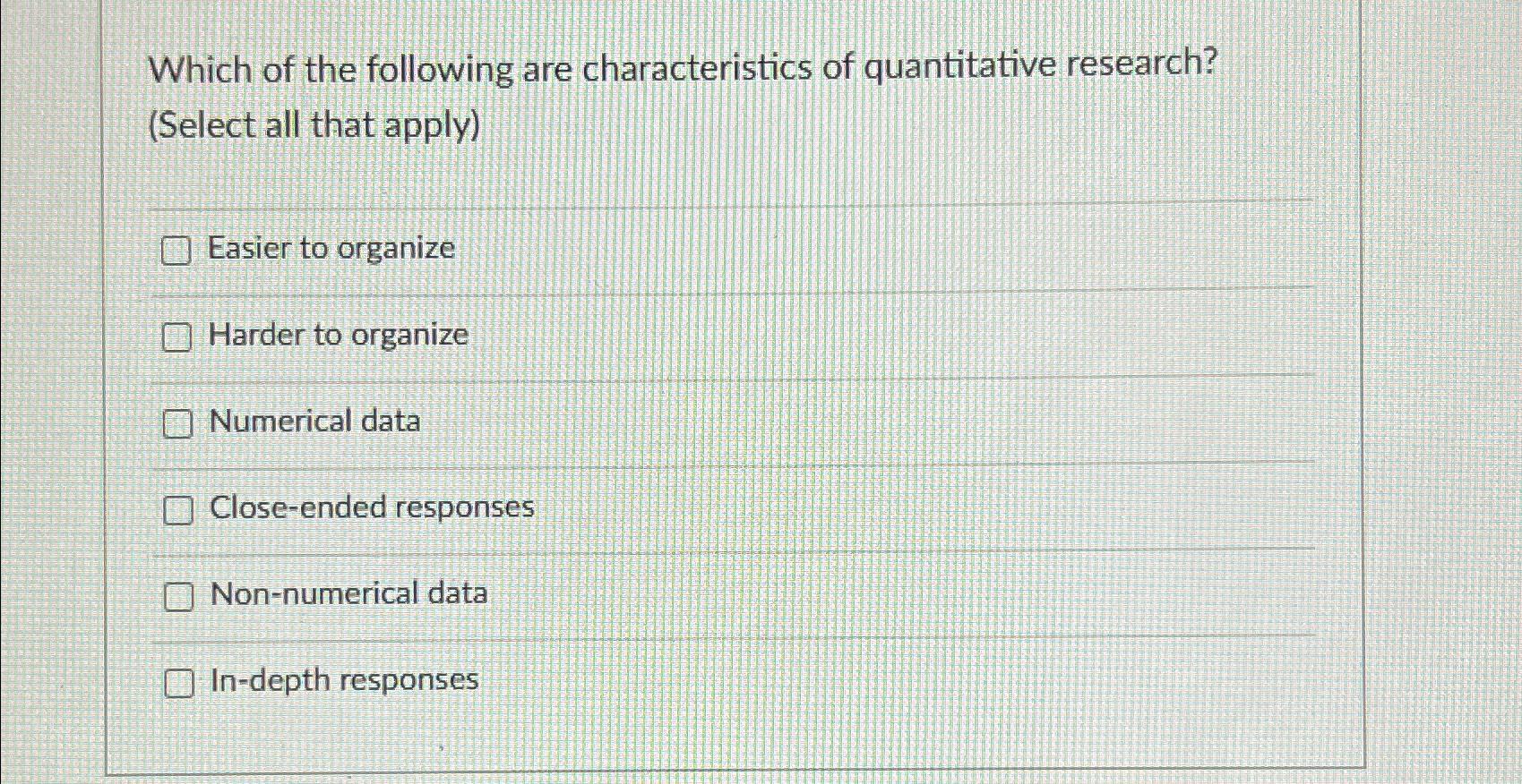 Solved Which of the following are characteristics of | Chegg.com