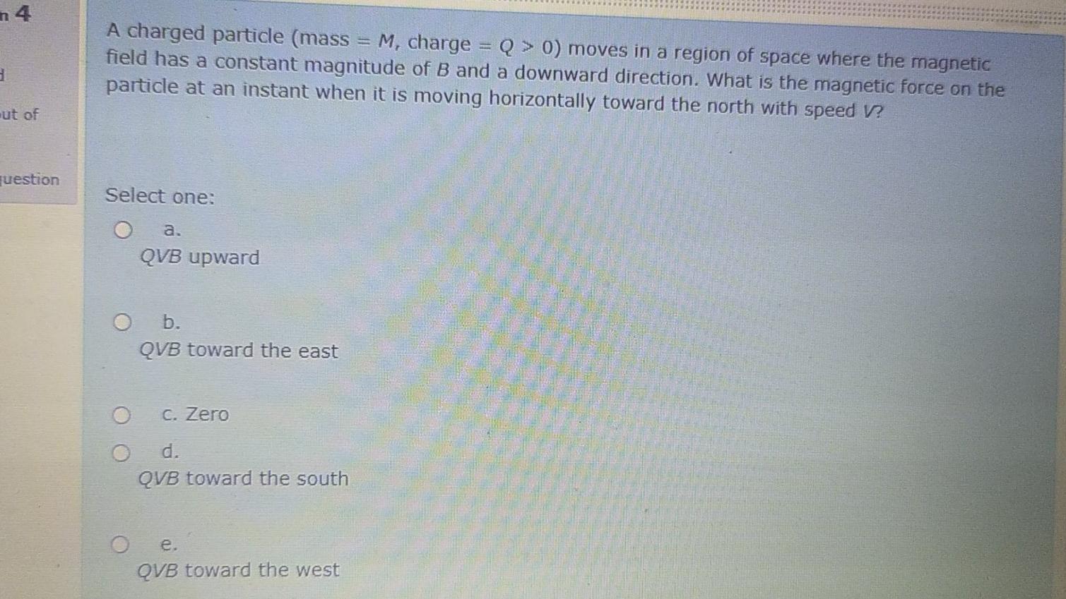 Solved A Charged Particle Mass M Charge Q 0 Moves In